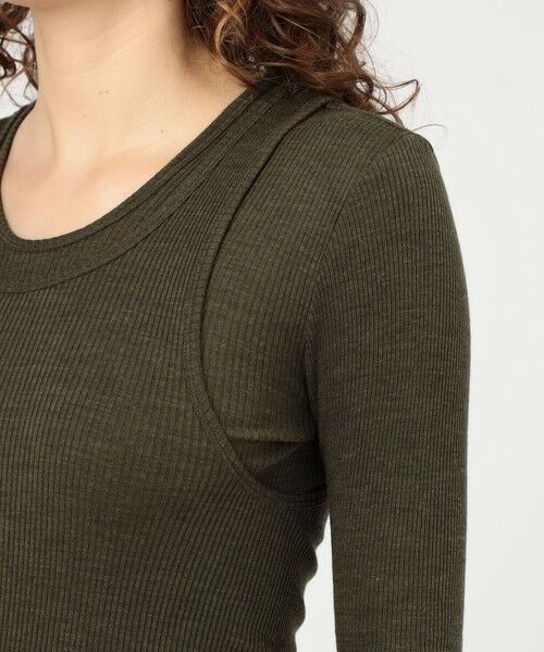 TOMORROWLAND / トゥモローランド カットソー(半袖以外) | HAKUJI ウールリブ レイヤードクルーネックプルオーバー | 詳細7