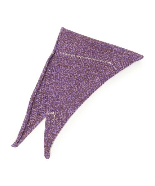 TOMORROWLAND / トゥモローランド マフラー・ショール・スヌード・ストール | ASAUCE MELER カシミヤステッチ トライアングルストール(74 パープル系)