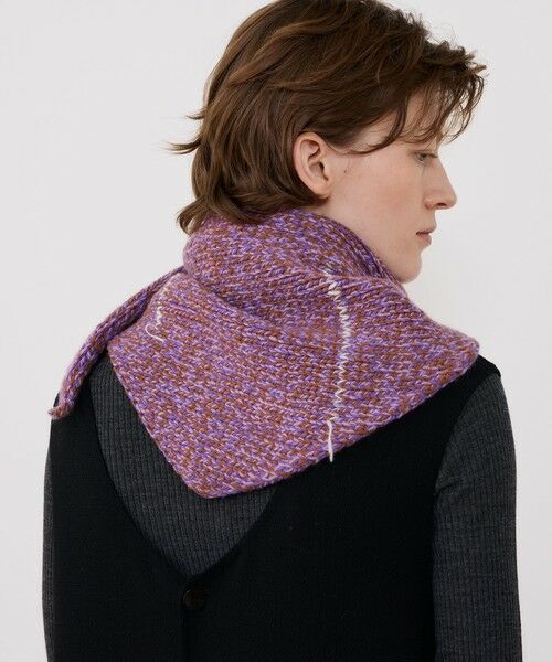 TOMORROWLAND / トゥモローランド マフラー・ショール・スヌード・ストール | ASAUCE MELER カシミヤステッチ トライアングルストール | 詳細1