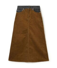 TOMORROWLAND / トゥモローランド ロング・マキシ丈スカート | UNION LAUNCH INDIGO×CAMEL ロングスカート