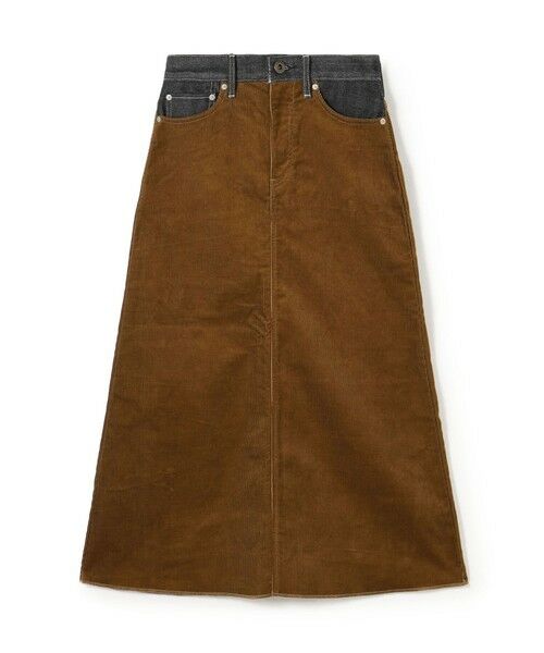 TOMORROWLAND / トゥモローランド ロング・マキシ丈スカート | UNION LAUNCH INDIGO×CAMEL ロングスカート(44 ブラウン系)