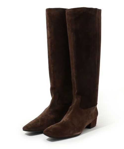 TOMORROWLAND/トゥモローランド FABIO RUSCONI VELOUR ロングブーツ 49 ダークブラウン 36 TOMORROWLAND/トゥモローランド FABIO RUSCONI VELOUR ロングブーツ 49 ダークブラウン 36