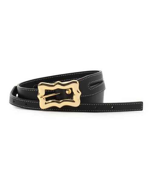 TOMORROWLAND/トゥモローランド A VACATION RIBBON ゴールドバックル ベルト 19 ブラック F TOMORROWLAND/トゥモローランド A VACATION RIBBON ゴールドバックル ベルト 19 ブラック F