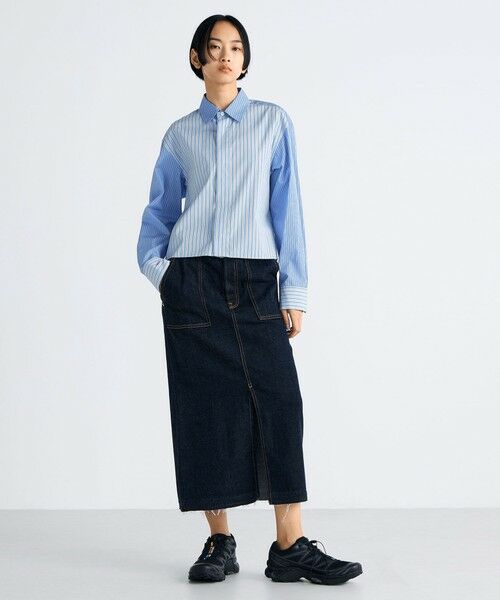 TOMORROWLAND / トゥモローランド シャツ・ブラウス | THOMAS MASON ストライプ クロップドシャツ | 詳細1