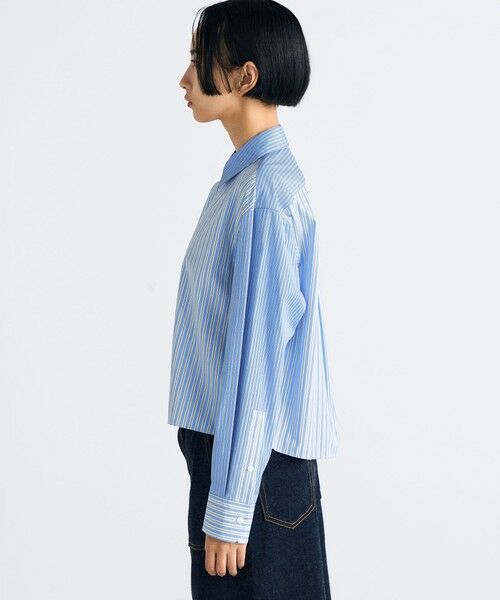 TOMORROWLAND / トゥモローランド シャツ・ブラウス | THOMAS MASON ストライプ クロップドシャツ | 詳細3