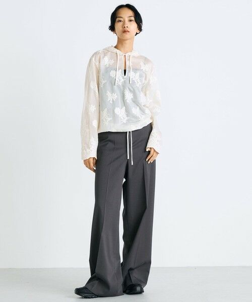 TOMORROWLAND / トゥモローランド シャツ・ブラウス | シアーエンブロイダリー フーデットブラウス | 詳細1