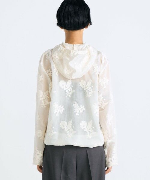 TOMORROWLAND / トゥモローランド シャツ・ブラウス | シアーエンブロイダリー フーデットブラウス | 詳細4