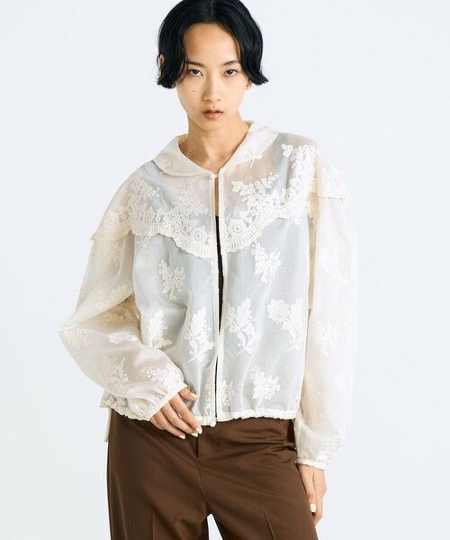 TOMORROWLAND / トゥモローランド シャツ・ブラウス | シアーエンブロイダリー ブラウス | 詳細2