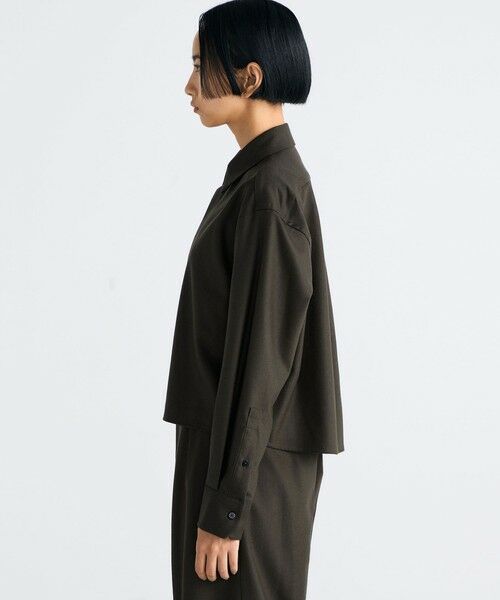 TOMORROWLAND / トゥモローランド シャツ・ブラウス | ウールメルトンポプリン クロップドシャツ | 詳細3