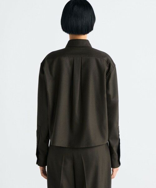 TOMORROWLAND / トゥモローランド シャツ・ブラウス | ウールメルトンポプリン クロップドシャツ | 詳細4