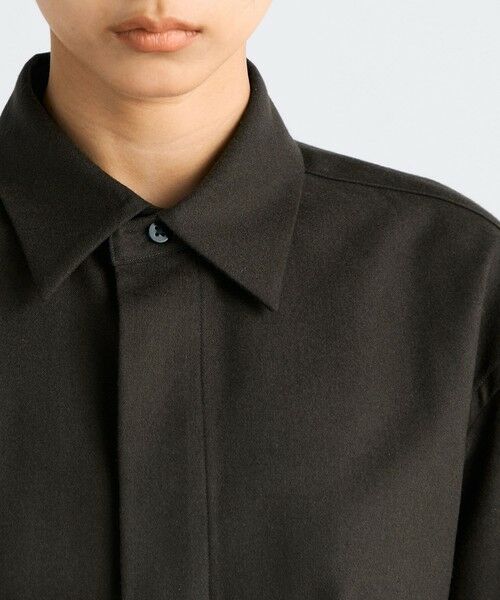 TOMORROWLAND / トゥモローランド シャツ・ブラウス | ウールメルトンポプリン クロップドシャツ | 詳細6