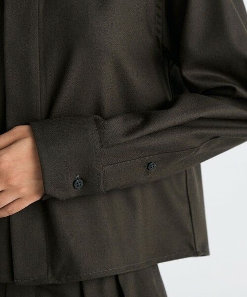 TOMORROWLAND / トゥモローランド シャツ・ブラウス | ウールメルトンポプリン クロップドシャツ | 詳細7