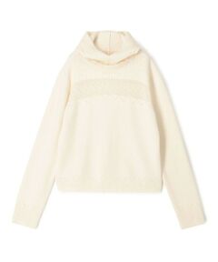 TOMORROWLAND / トゥモローランド ニット・セーター | パッチワークレース フーデットニット