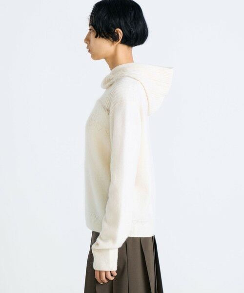 TOMORROWLAND / トゥモローランド ニット・セーター | パッチワークレース フーデットニット | 詳細3