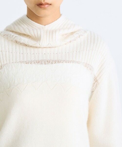 TOMORROWLAND / トゥモローランド ニット・セーター | パッチワークレース フーデットニット | 詳細5