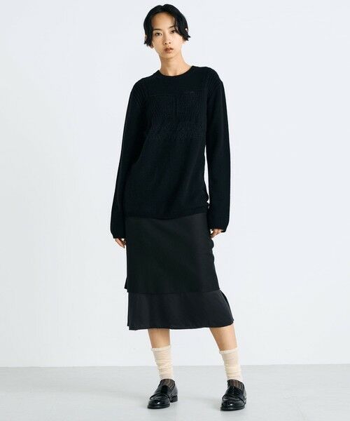 TOMORROWLAND / トゥモローランド ニット・セーター | パッチワークレース クルーネックニット | 詳細1