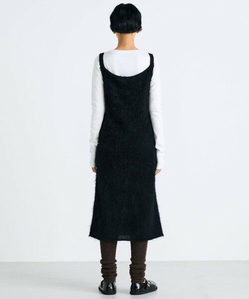 TOMORROWLAND / トゥモローランド ミニ丈・ひざ丈ワンピース | アルパカシャギーワンピース | 詳細3