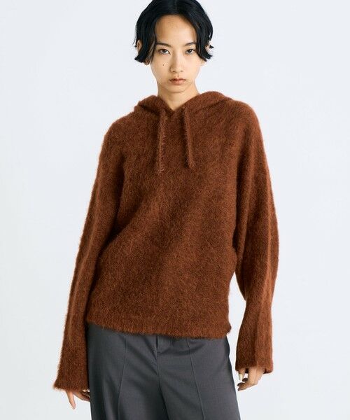 TOMORROWLAND / トゥモローランド ニット・セーター | アルパカシャギー フーディートップス | 詳細2
