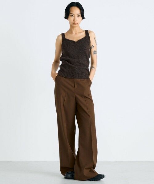 TOMORROWLAND / トゥモローランド ニット・セーター | ウールブークレー ニット キャミソール | 詳細1