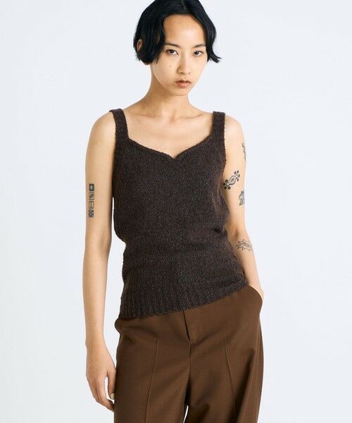 TOMORROWLAND / トゥモローランド ニット・セーター | ウールブークレー ニット キャミソール | 詳細2