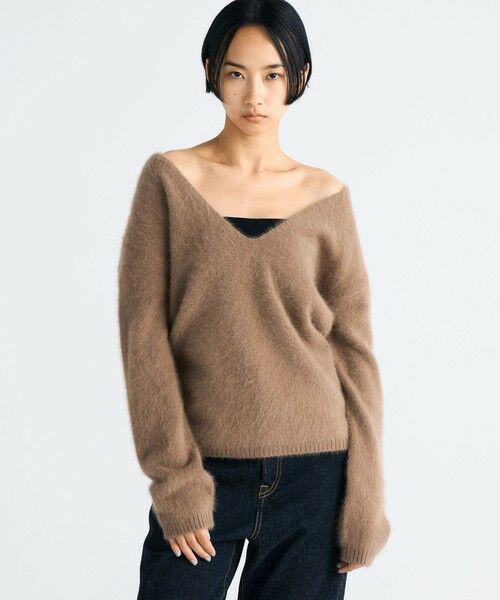TOMORROWLAND / トゥモローランド ニット・セーター | フォックスシャギー Vネックニット | 詳細2