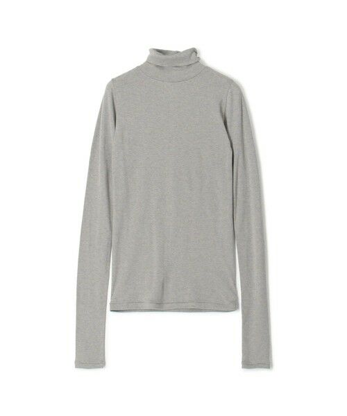 TOMORROWLAND/トゥモローランド コットンシルクフライス タートルネックトップ 13 ライトグレー F