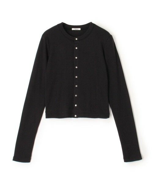 TOMORROWLAND/トゥモローランド コットンモダールフライス カーディガン 19 ブラック 36(9号)