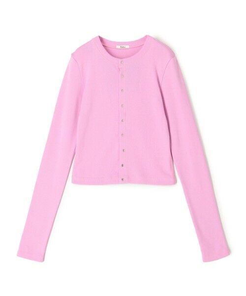 TOMORROWLAND/トゥモローランド コットンモダールフライス カーディガン 33 ピンク 34(7号)