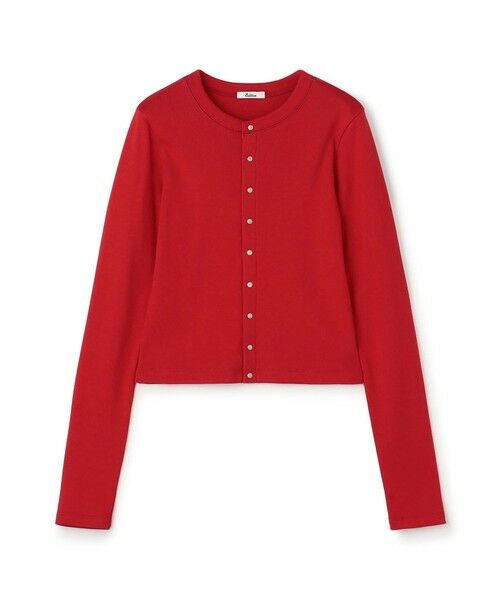 TOMORROWLAND / トゥモローランド カーディガン・ボレロ | コットンモダールフライス カーディガン（35 レッド）