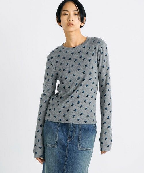 TOMORROWLAND / トゥモローランド カットソー（半袖以外） | コットンモダールフライス フラワープリント ロングスリーブトップス | 詳細2
