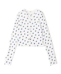 TOMORROWLAND / トゥモローランド Tシャツ | コットンモダールフライス フラワープリント カーディガン