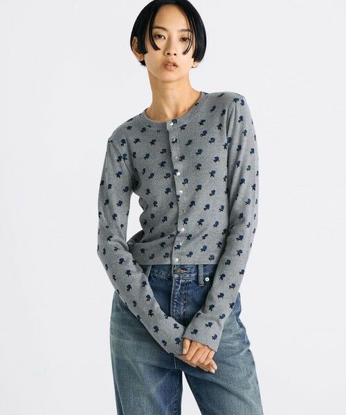 TOMORROWLAND / トゥモローランド Tシャツ | コットンモダールフライス フラワープリント カーディガン | 詳細2