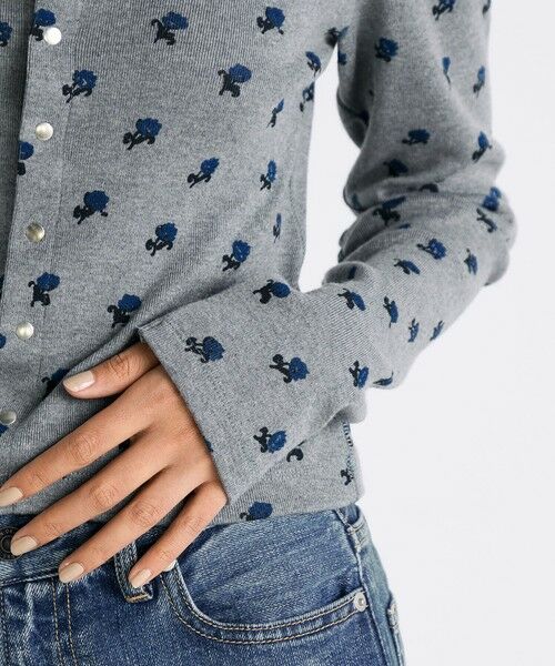 TOMORROWLAND / トゥモローランド Tシャツ | コットンモダールフライス フラワープリント カーディガン | 詳細7