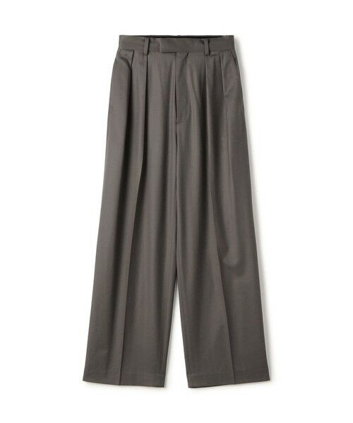 TOMORROWLAND / トゥモローランド スラックス・ドレスパンツ | Super160's ウールツイル 2タックワイドスラックス(45 グレージュ)