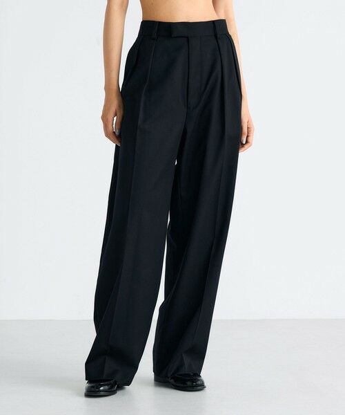 TOMORROWLAND / トゥモローランド スラックス・ドレスパンツ | Super160's ウールツイル 2タックワイドスラックス | 詳細2