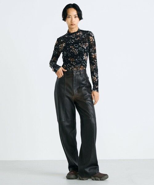 TOMORROWLAND / トゥモローランド その他パンツ | クラッシュレザーパンツ | 詳細1