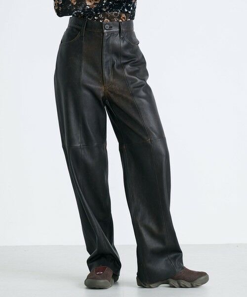 TOMORROWLAND / トゥモローランド その他パンツ | クラッシュレザーパンツ | 詳細2