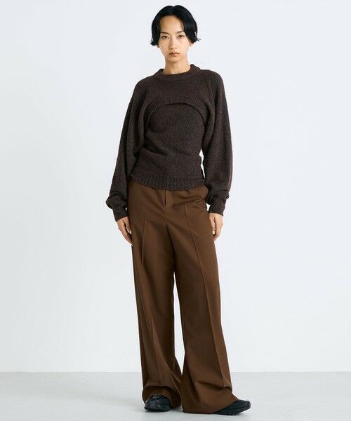 TOMORROWLAND / トゥモローランド スラックス・ドレスパンツ | ウールポリエステルドスキン スラックス | 詳細1