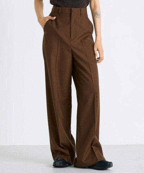 TOMORROWLAND / トゥモローランド スラックス・ドレスパンツ | ウールポリエステルドスキン スラックス | 詳細2