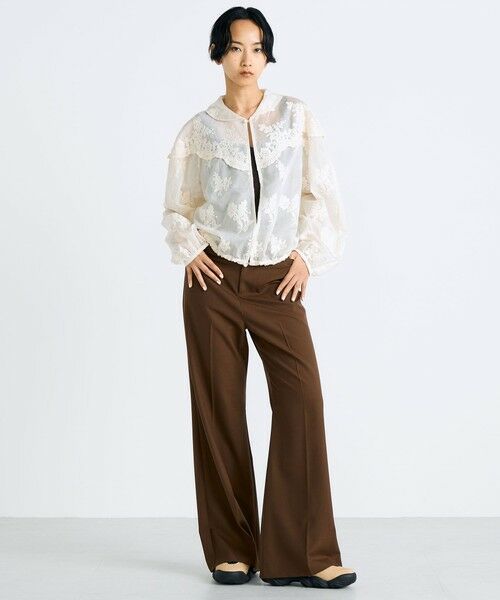 TOMORROWLAND / トゥモローランド その他パンツ | ウールポリエステルドスキン フレアパンツ | 詳細1