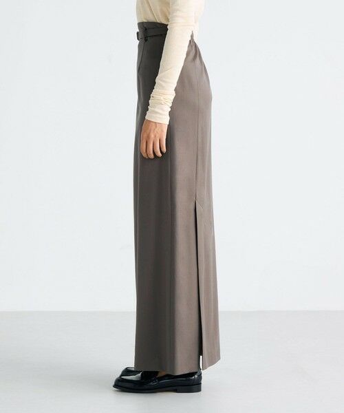 TOMORROWLAND / トゥモローランド ロング・マキシ丈スカート | Super160's ウールツイル Iラインスカート | 詳細3