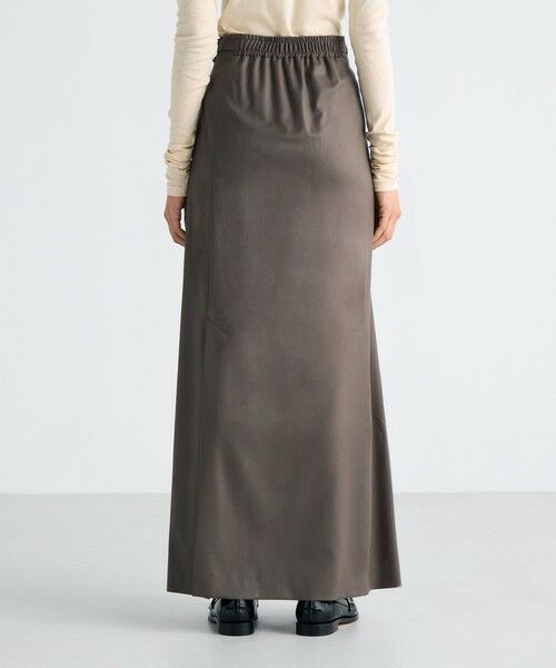 TOMORROWLAND / トゥモローランド ロング・マキシ丈スカート | Super160's ウールツイル Iラインスカート | 詳細4