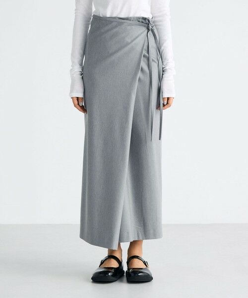 TOMORROWLAND / トゥモローランド ロング・マキシ丈スカート | ストレッチフラノ ラップスカート | 詳細2