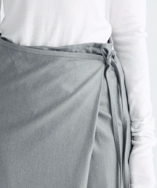 TOMORROWLAND / トゥモローランド ロング・マキシ丈スカート | ストレッチフラノ ラップスカート | 詳細5