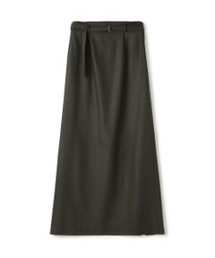 TOMORROWLAND / トゥモローランド ロング・マキシ丈スカート | ウールメルトンポプリン Iラインスカート