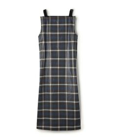 TOMORROWLAND / トゥモローランド ロング・マキシ丈ワンピース | 箔コーティングチェック  ロングワンピース