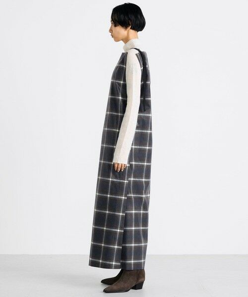 TOMORROWLAND / トゥモローランド ロング・マキシ丈ワンピース | 箔コーティングチェック  ロングワンピース | 詳細2