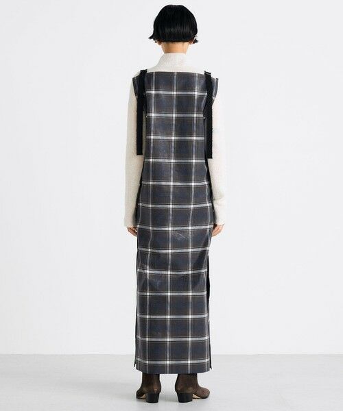 TOMORROWLAND / トゥモローランド ロング・マキシ丈ワンピース | 箔コーティングチェック  ロングワンピース | 詳細3