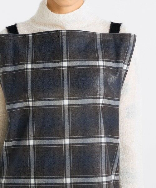 TOMORROWLAND / トゥモローランド ロング・マキシ丈ワンピース | 箔コーティングチェック  ロングワンピース | 詳細4