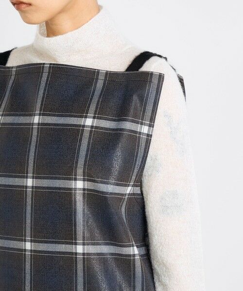 TOMORROWLAND / トゥモローランド ロング・マキシ丈ワンピース | 箔コーティングチェック  ロングワンピース | 詳細6